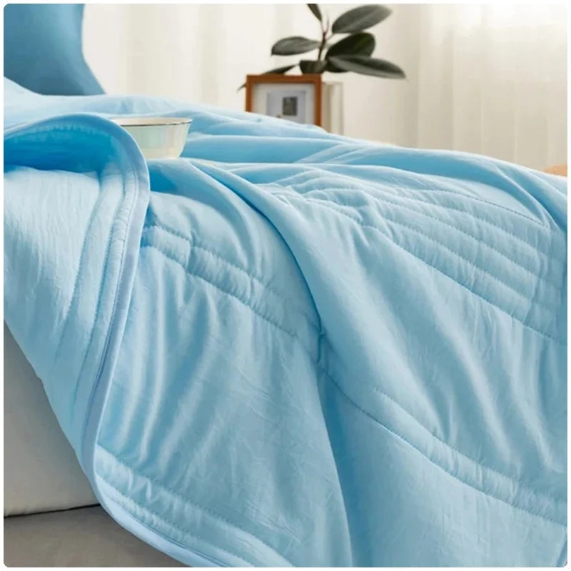 Cooling Blanket for Summer Air Condition Quilt Skin-Friendly Breathable Lightweight Blanket Washable Nap Blanket 여름이불 Crete Dete