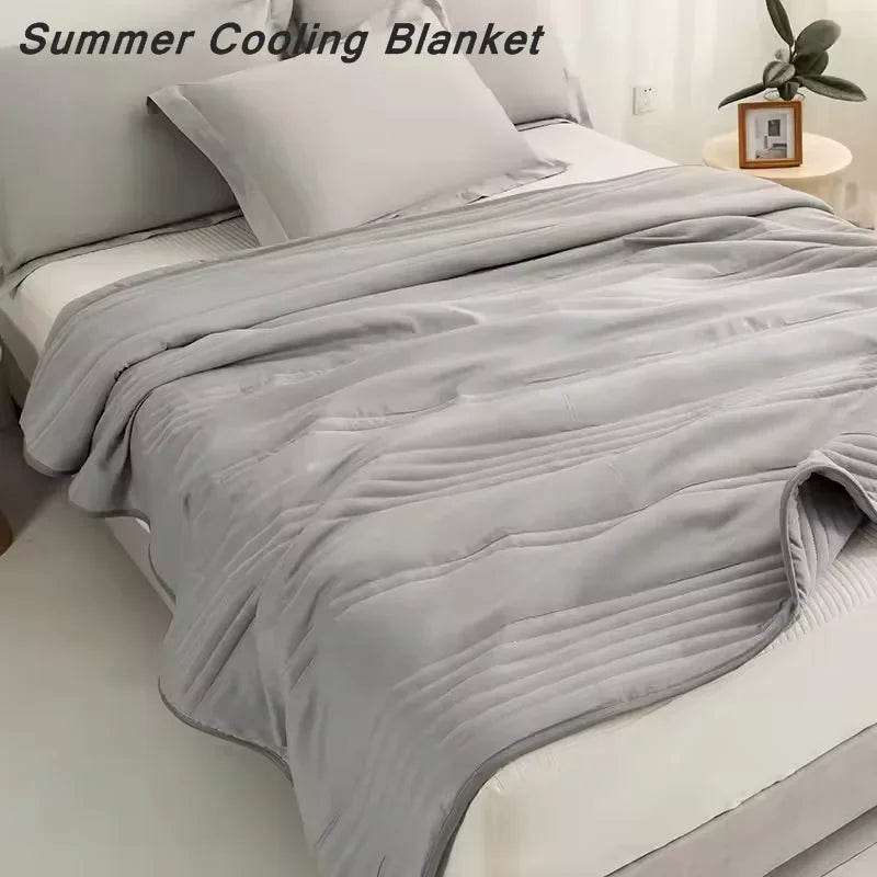 Cooling Blanket for Summer Air Condition Quilt Skin-Friendly Breathable Lightweight Blanket Washable Nap Blanket 여름이불 Crete Dete