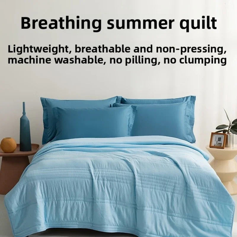 Cooling Blanket for Summer Air Condition Quilt Skin-Friendly Breathable Lightweight Blanket Washable Nap Blanket 여름이불 Crete Dete