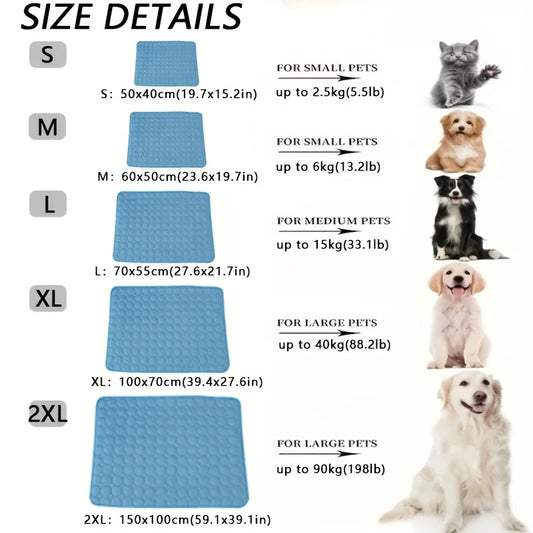Extra Large Dog Cooling Mat - Durable Summer Pet Bed for Dogs and Cats, Ideal for Sofa Use